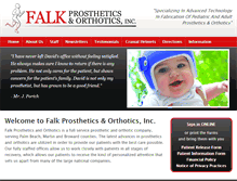 Tablet Screenshot of falkprosthetics.com